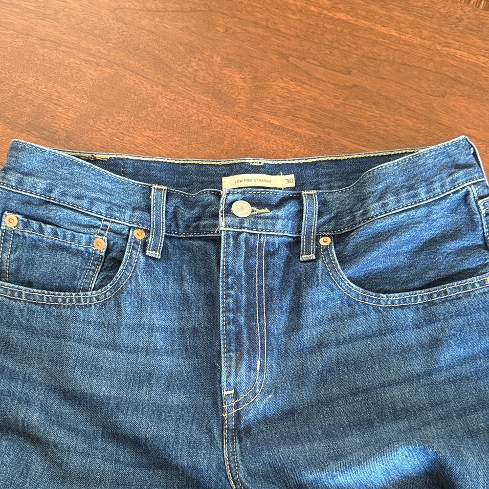 Women’s Levi’s Low Pro Straight Blue Jeans